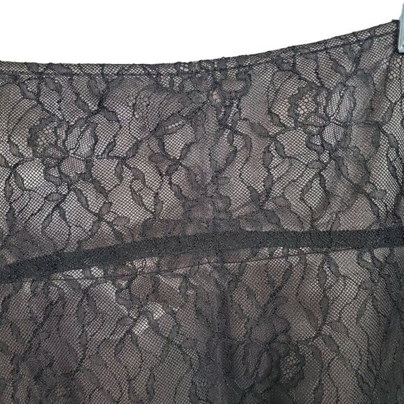 Alfani Plus 18W Skirt Drop Waist Black Lace Lined A Line Dressy Elegant Midi - Picture 3 of 12